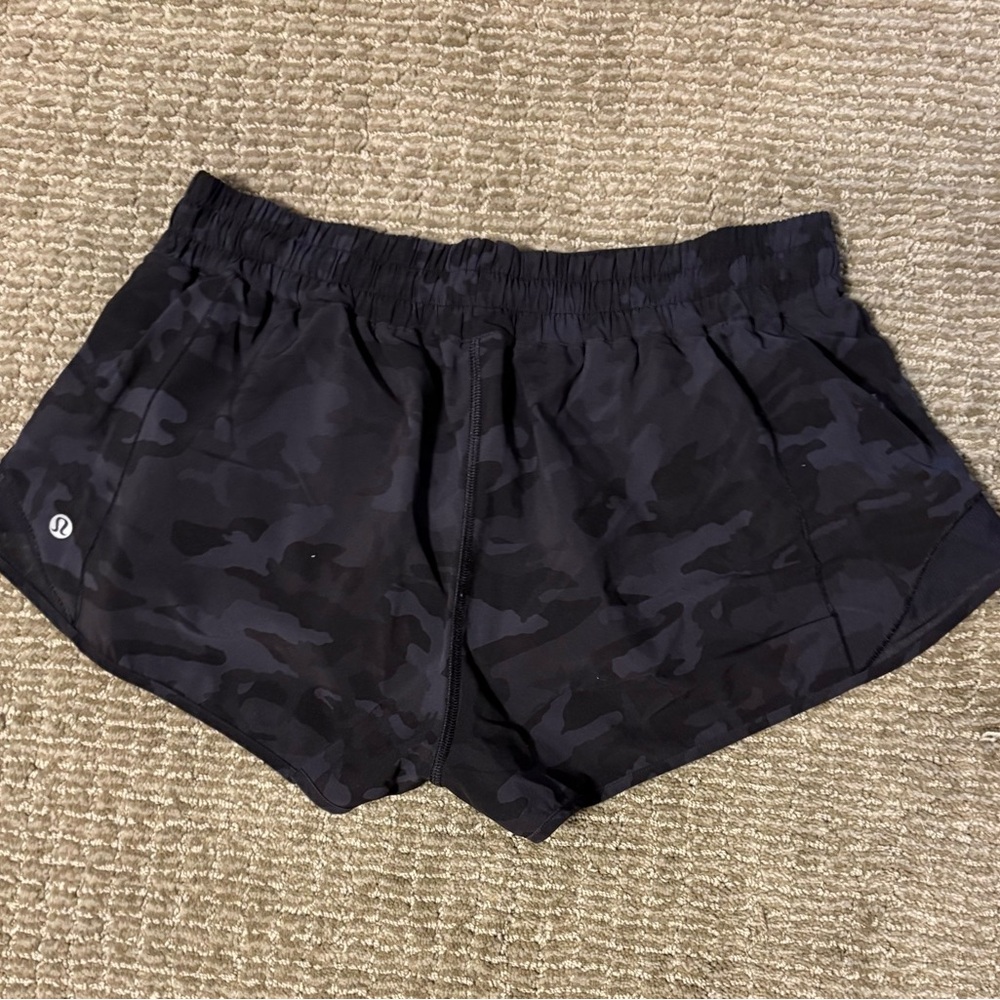 lululemon athletica Black Camo Hotty Hot Shorts